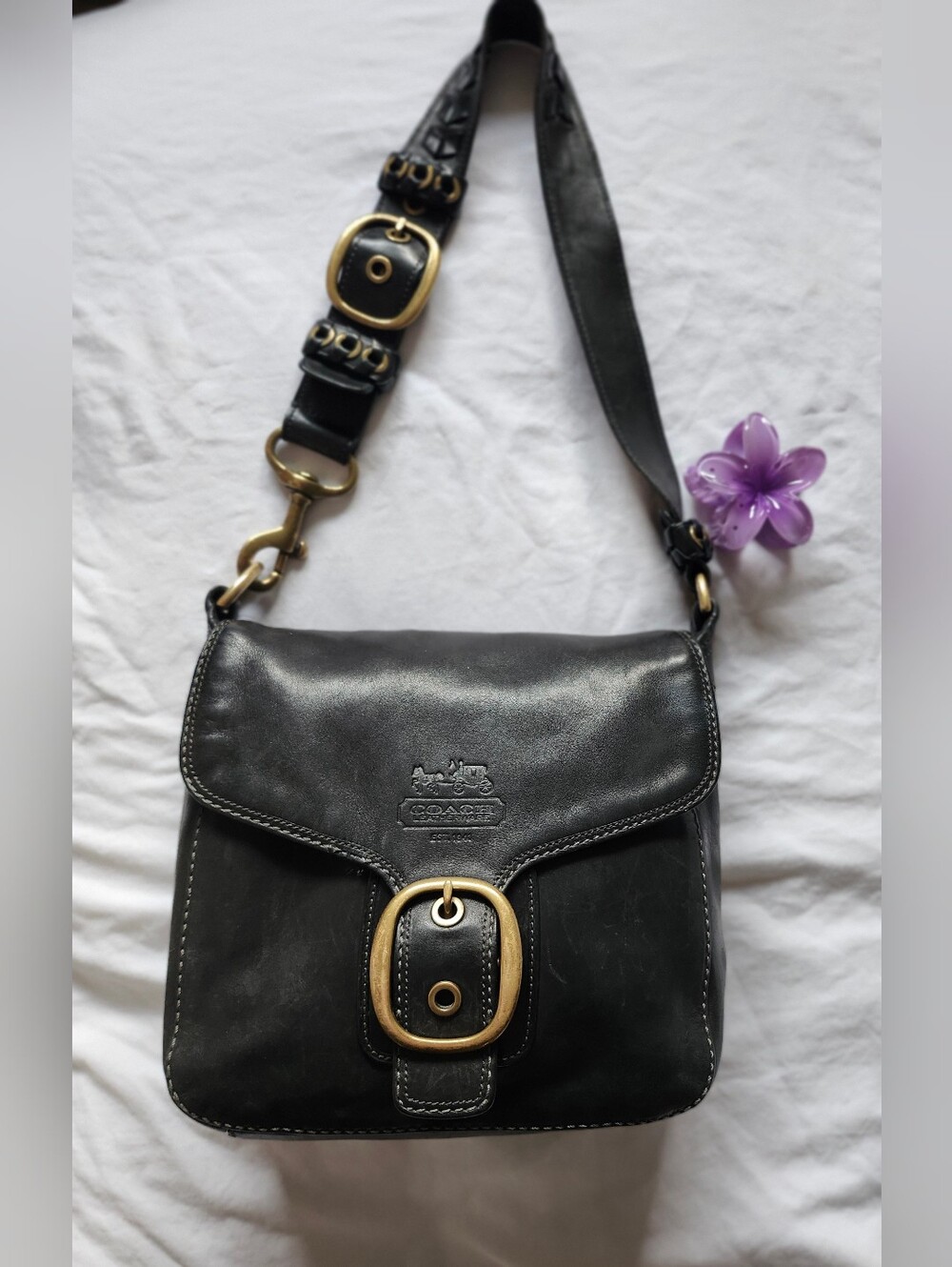 Vintage Coach Bleeker Legacy Tattersall Flap Shoulder Bag